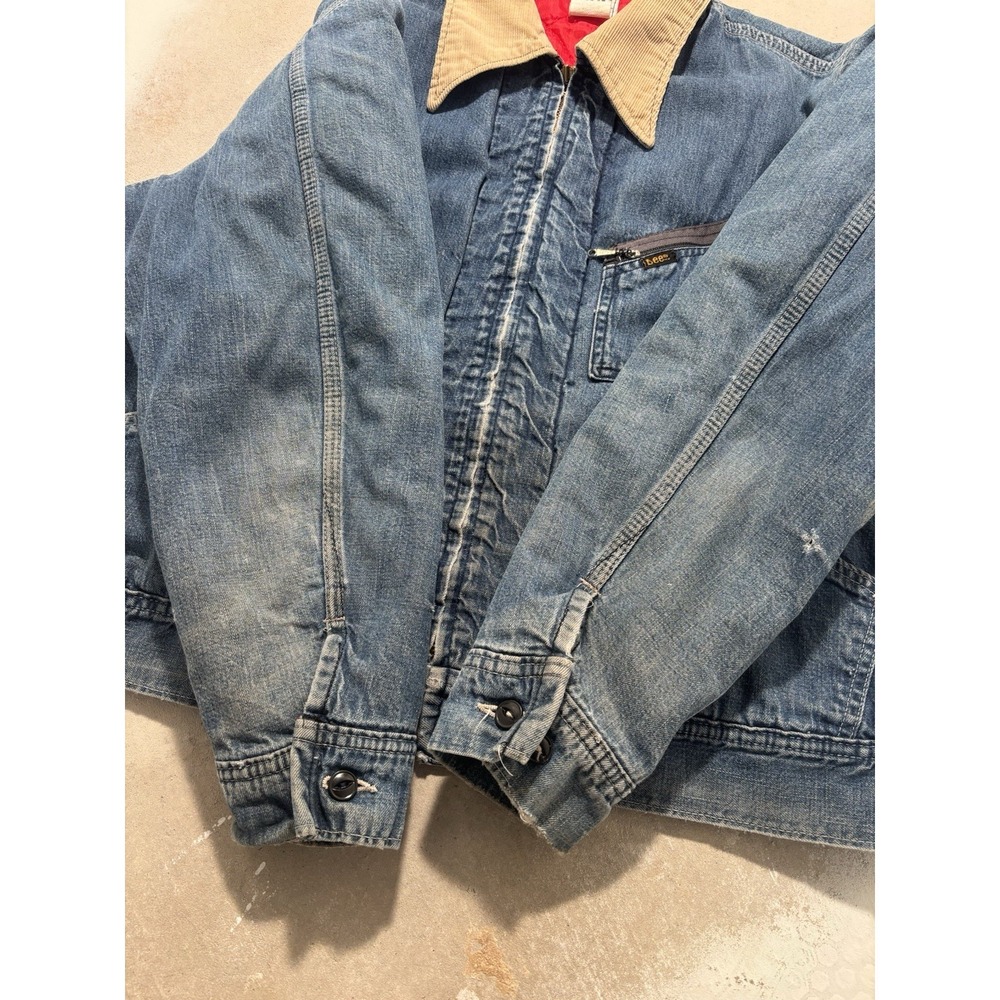 vintage 60s lee 91-b denim jacket trucker lined - Picture 3 of 11